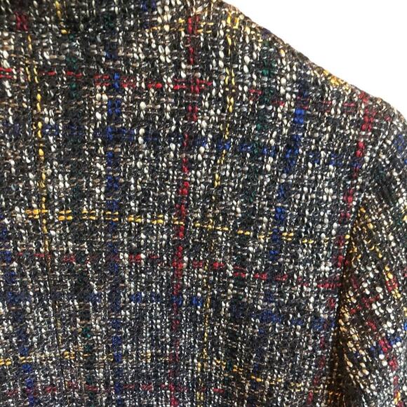 J. McLaughlin tweed collarless jacket sz xs - Picture 4 of 8